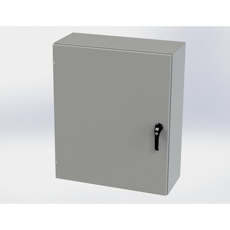 Saginaw Control & Engineering 1/4 Turn Latch, 3 Point Latch with Padlock/Keylock Handle Electrical Enclosures, 36 in H, 12 in D SCE-36EL3012LPPL